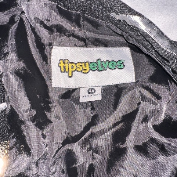 Tipsy Elves Men's Sequin Tangle Wrangler Christmas Light Blazer Party Jacket 40 - Picture 3 of 7